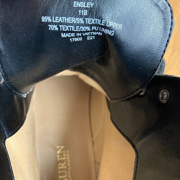 Womens Ralph Lauren Ensley Leather Combat Boots Excellent 11 Black Dr. Martens - Picture 6 of 15